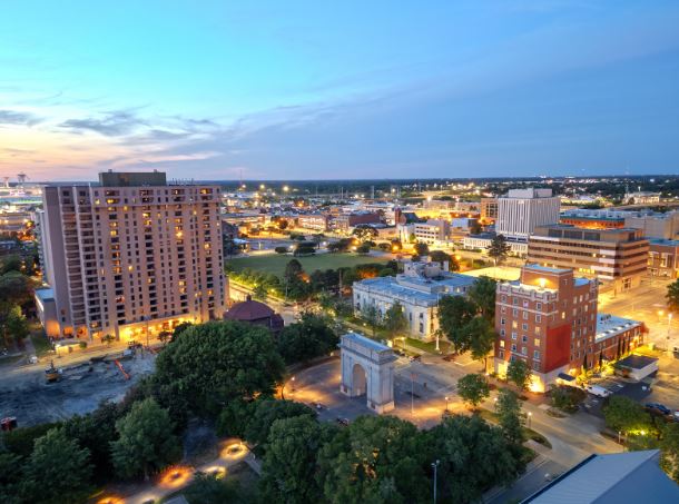 Newport News, VA cityscape